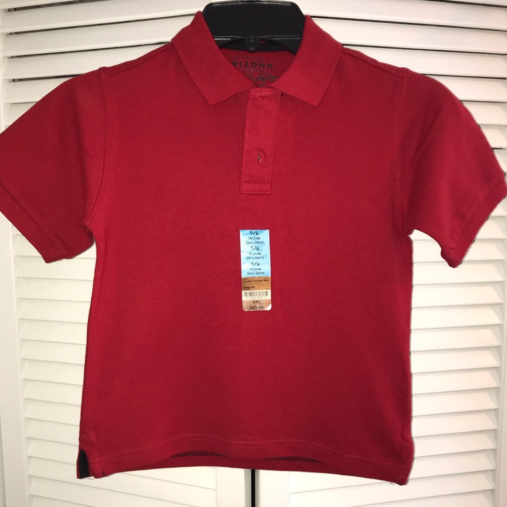 NWT Arizona Polo Short Sleeve Red
